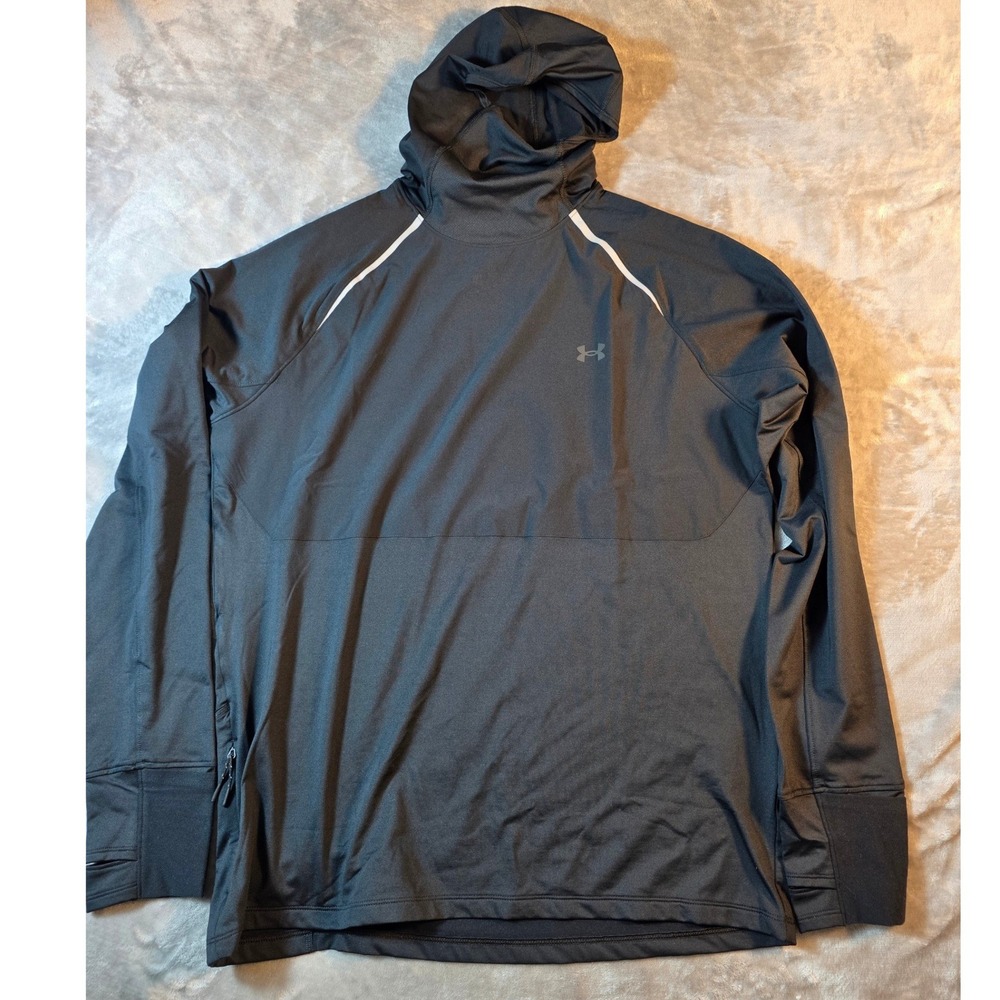 Under Armour Velociti Pro CW Balaclava Mens XL Black Hooded Running Shirt‎ NWT